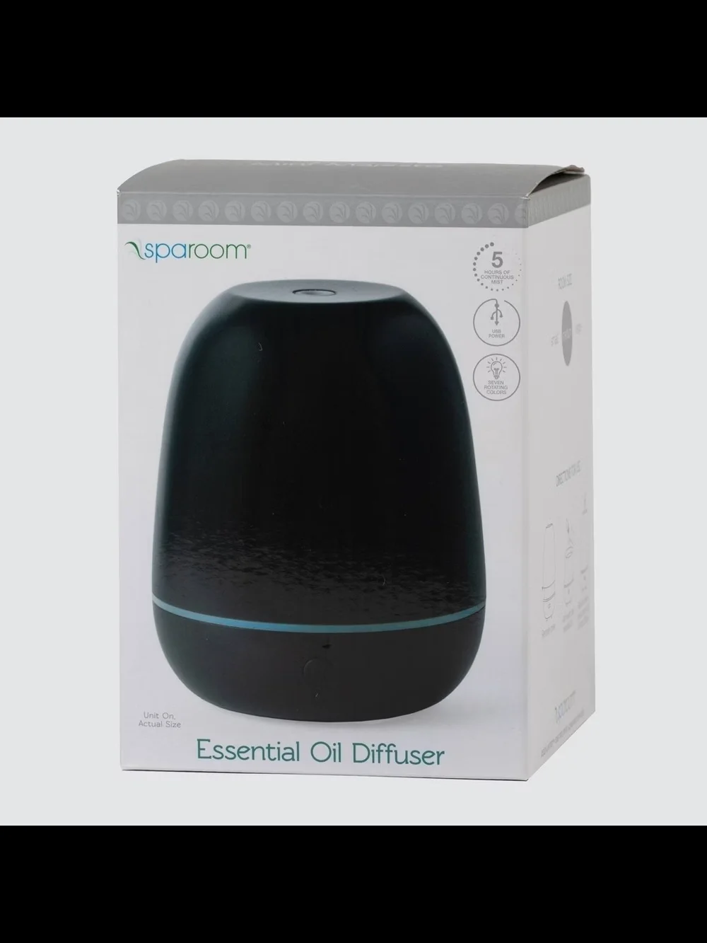 Black Essential Oil Diffuser - Ultrasonic Aroma Humidifier